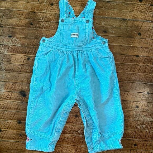 Oshkosh B’gosh vintage blue corduroy 18 month overalls - Picture 2 of 5